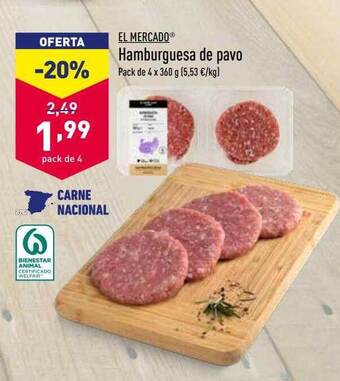 ALDI Hamburguesa De Pavo oferta