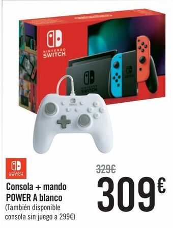 Carrefour Consola + mando power a blanco oferta