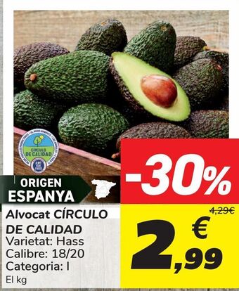 Carrefour Aguacate círculo de calidad oferta