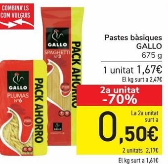 Carrefour Pastas básicas gallo oferta