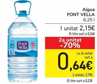 Carrefour Agua font vella oferta