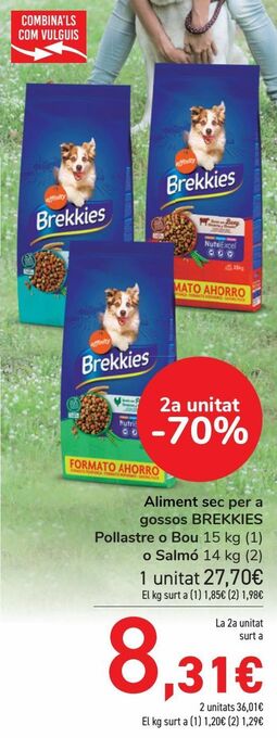 Carrefour Alimento seco para perros brekkies pollo oferta