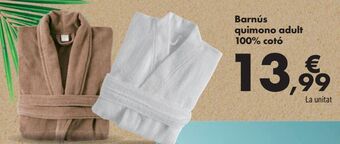 Carrefour Albornoz kimono adulto 100% algodón oferta