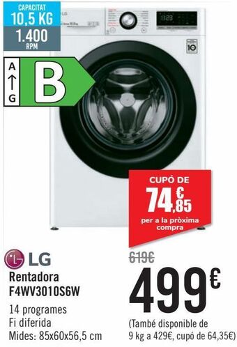Carrefour Lg lavadora f4wv3010s6w oferta