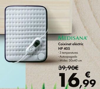 Carrefour Medisana almohadilla eléctrica hp 405 oferta