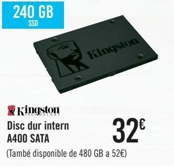 Carrefour Kingstone disco duro interno a400 sata oferta
