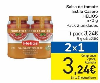 Carrefour Salsa de tomate estilo casero helios oferta