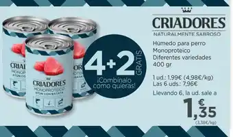 TiendAnimal Húmedo para perro monoproteico diferentes variedades 400 gr oferta