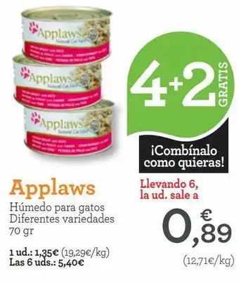 TiendAnimal Applaws húmedo para gatos diferentes variedades 70 gr oferta