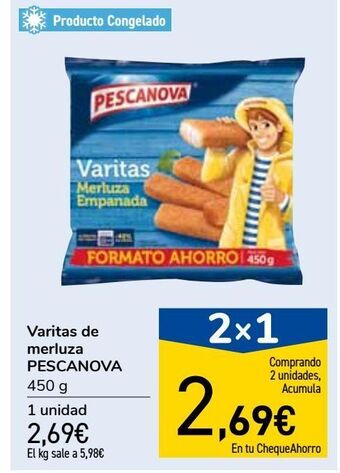 Carrefour Market Varitas de merluza pescanova oferta