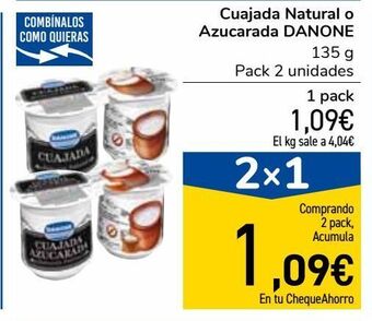 Carrefour Market Cuajada natural o azucarada danone oferta