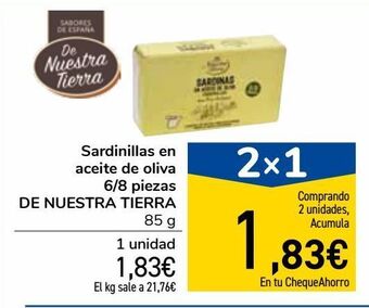 Carrefour Market Sardinillas en aceite de oliva 6/8 piezas de nuestra tierra oferta
