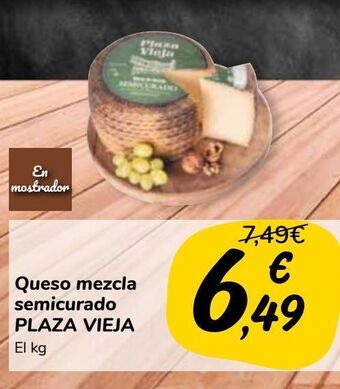 Carrefour Market Queso mezcla semicurado plaza vieja oferta