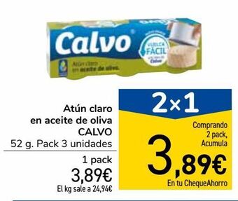 Carrefour Market Atún claro en aceite de oliva calvo oferta