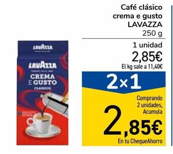 Carrefour Market Café clásico crema e gusto lavazza oferta