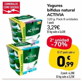 Carrefour Market Yogures bífidus natural activia oferta