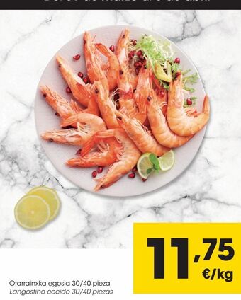 Eroski Langostino cocido 30/40 piezas oferta