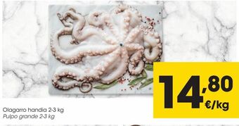Eroski Pulpo grande 2-3 kg oferta