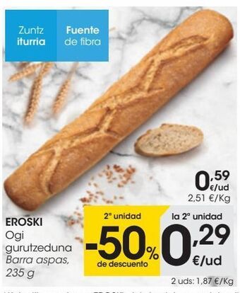 Eroski Barra aspas eroski oferta