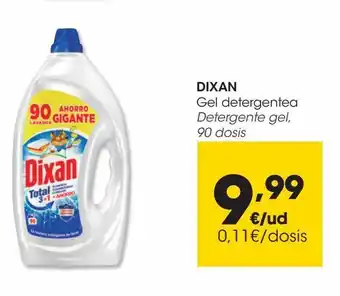 Eroski Dixan detergente gel, 90 dosis oferta