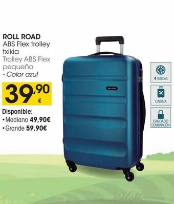 Eroski Roll road trolley abs flex pequeño oferta