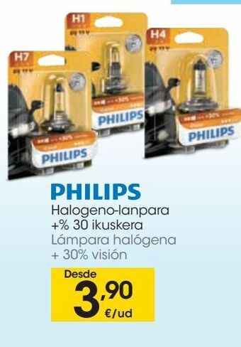 Eroski Philips lámpara halógena + 30% visión oferta
