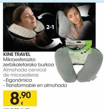 Eroski Kine travel almohada cervical de microesferas oferta