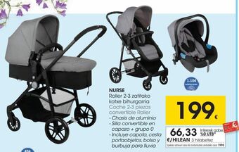 Eroski Nurse coche 2-3 piezas convertible roller oferta