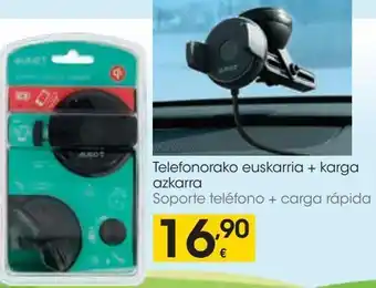 Soporte teléfono + carga rápida
