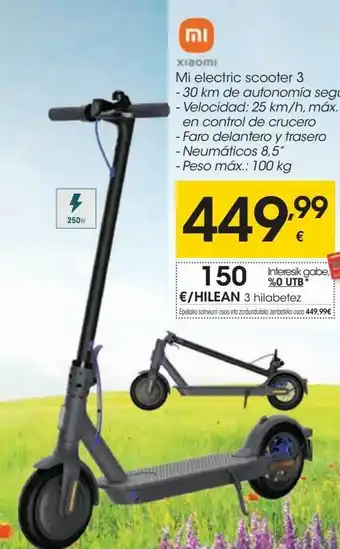 Eroski Xiaomi mi electric scooter 3 oferta