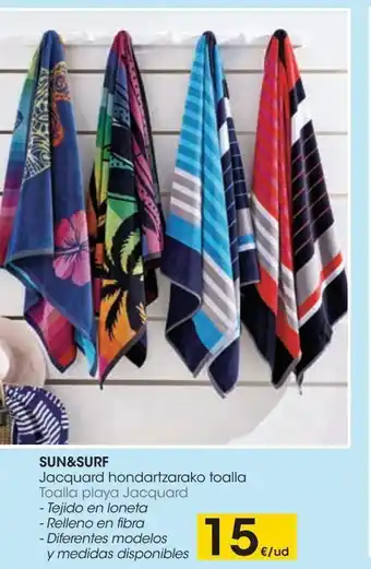 Eroski Sun&surf toalla playa jacquard oferta