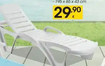 Eroski Tumbona monoblock blanca oferta