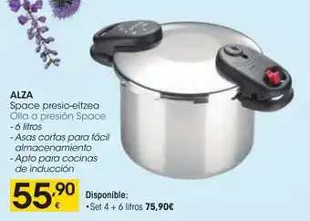Eroski Alza olla a presión space - 6 litros oferta