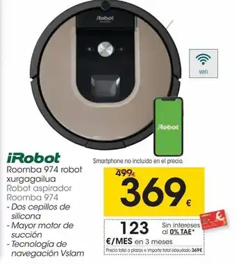 Eroski Robot aspirador roomba 974 oferta