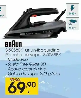 Eroski Plancha de vapor si5088bk oferta
