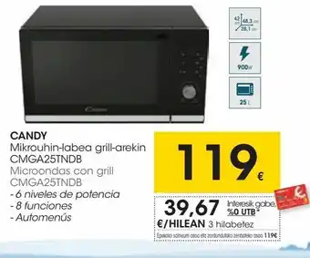 Eroski Microondas con grill cmga25tndb oferta