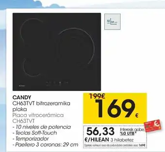 Placa vitrocerámica ch63tvt