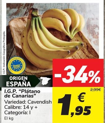 Carrefour I.g.p. "plátano de canarias" oferta