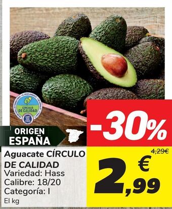 Carrefour Aguacate círculo de calidad oferta