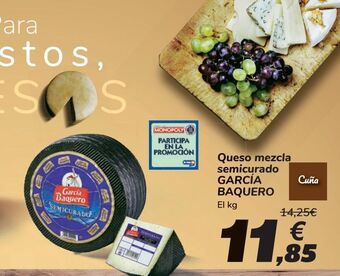 Carrefour Queso mezcla semicurado garcía baquero oferta