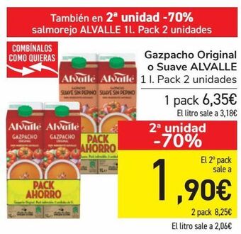 Carrefour Gazpacho original o suave alvalle oferta