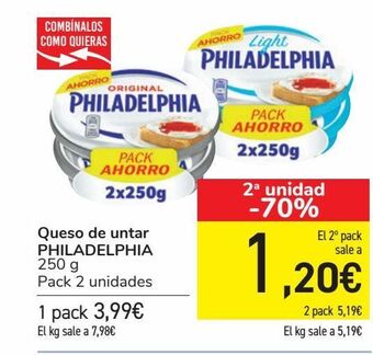 Carrefour Queso de untar philadelphia oferta