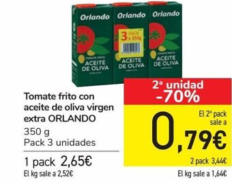 Carrefour Tomate frito con aceite de oliva virgen extra orlando oferta