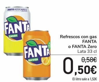 Carrefour Refresco con gas fanta o fanta zero oferta