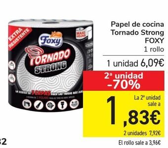 Carrefour Papel de cocina tornado strong foxy oferta