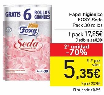 Carrefour Papel higiénico foxy seda oferta