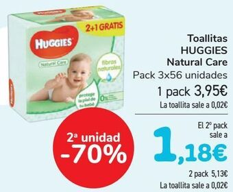 Carrefour Toallitas huggies natural care oferta