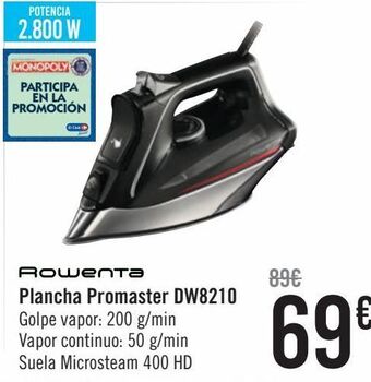 Carrefour Rowenta plancha promaster dw8210 oferta