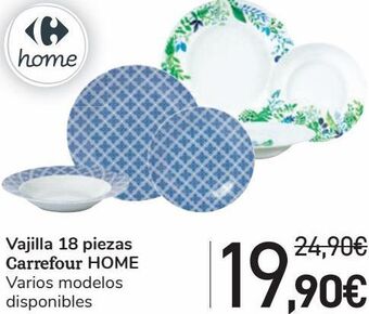 Carrefour Vajilla 18 piezas carrefour home oferta