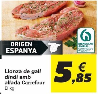 Carrefour Chuleta de pavo al ajillos carrefour oferta